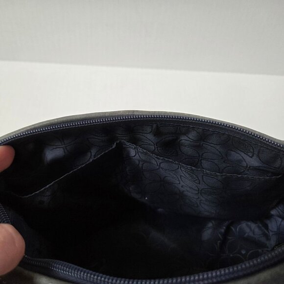 Fossil Purse Gray Blue Leather Hobo Boho Shoulder Bag PATINA FADE - Picture 12 of 16